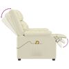 vidaXL Massagefåtölj gräddvit konstläder