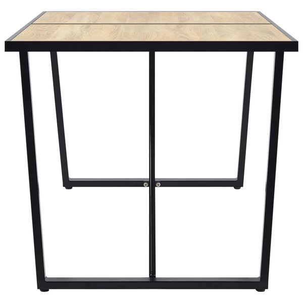 vidaXL Matgrupp 9 delar gr&auml;ddvit konstl&auml;der