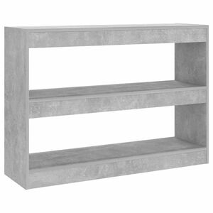 vidaXL Bokhylla/Rumsavdelare betonggr&aring; 100x30x72 cm
