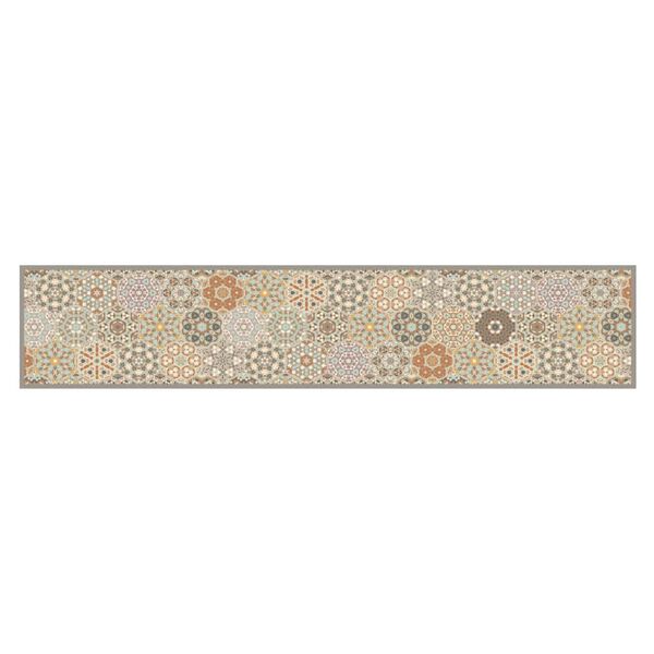 vidaXL K&ouml;ksmatta maskintv&auml;ttbar Hexagon pastell 60x300 cm sammet