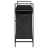 vidaXL Tvättkorg 2 fack med hylla svart ek