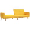 vidaXL B&auml;ddsoffa 2-sits med fotpall gul tyg