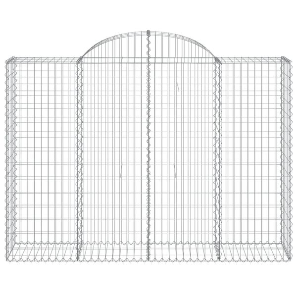 vidaXL Gabioner bågformade 18 st 200x50x140/160 cm galvaniserat järn