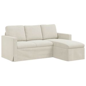 vidaXL Soffa Kr&auml;m 178 x 134 x 80 cm Sammet