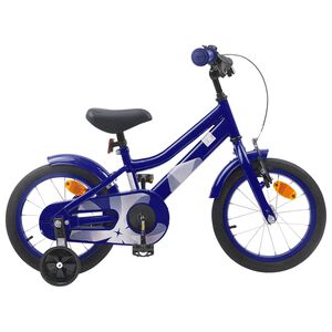 vidaXL Barncykel 16 Tum f&ouml;r 4-6 &aring;r gamla M&ouml;rkbl&aring;