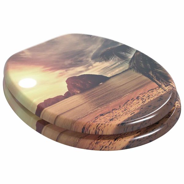 vidaXL Toalettstol Orange 44 x 38 cm MDF-board