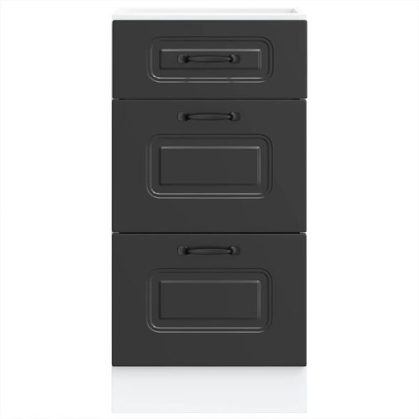 vidaXL Köksbänk "Kalmar" svart parkett