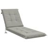 vidaXL Solstol Kudde GEMERT 100% Polyester Gr&aring; 190 x 50 x 9 cm