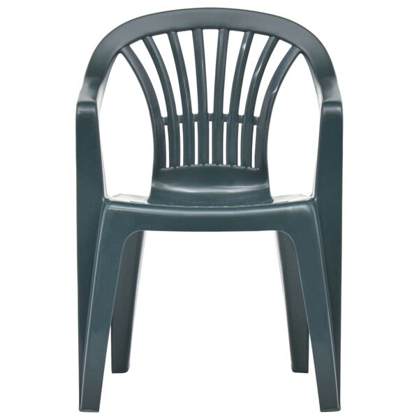 vidaXL Stapelbara tr&auml;dg&aring;rdsstolar 45 st plast gr&ouml;n