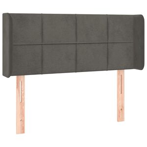 vidaXL S&auml;nggavel med kanter m&ouml;rkgr&aring; 83x16x78/88 cm sammet