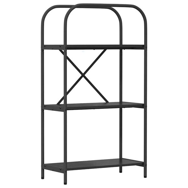 vidaXL Hyllsystem Svart Ek 60 x 30 x 109 cm Konstruerat tr&auml;