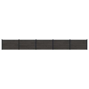 vidaXL St&auml;ngselpanel 5 pcs WPC och aluminium Svart