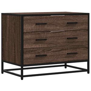 vidaXL Byr&aring; brun ek 70x41x56 cm konstruerat tr&auml;
