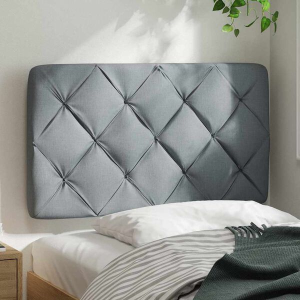 vidaXL Headboard Cushion Light Grey 90 cm Fabric