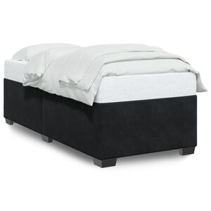 vidaXL S&auml;ngram svart 90x190 cm sammet
