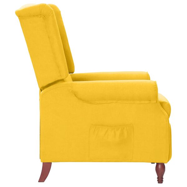 vidaXL Reclinerf&aring;t&ouml;lj gul tyg