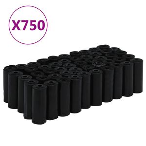 vidaXL Hundbajsp&aring;sar 750 st svart 30x20 cm PE