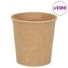 vidaXL Kaffekoppar i papper 1000 st 4oz 100ml brun