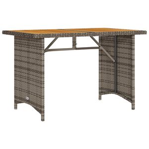 vidaXL Tr&auml;dg&aring;rdsbord med tr&auml;skiva gr&aring; 110x68x70 cm konstrotting
