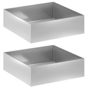 vidaXL Tr&auml;dg&aring;rdsplanterare 2 st Silver 80 x 80 x 30 cm