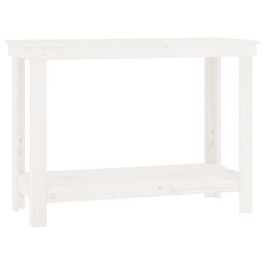 vidaXL Skob&auml;nk vit 110x50x80 cm massiv furu