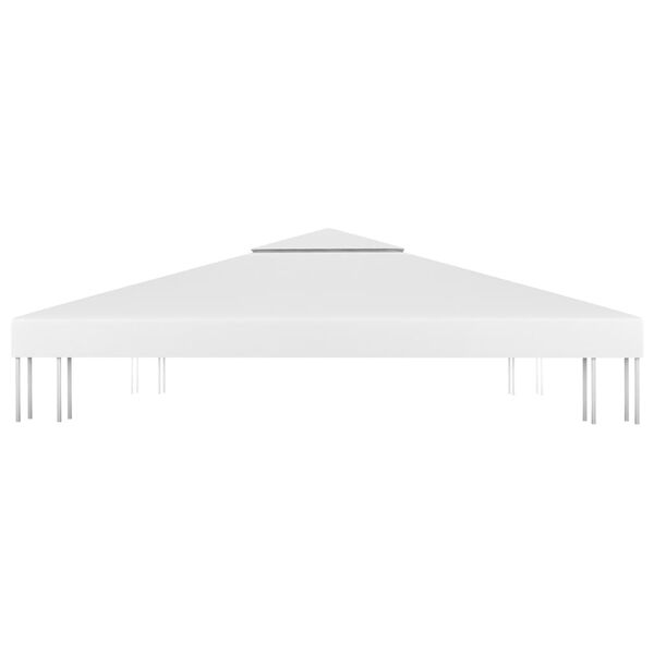 vidaXL Paviljongtak med ventilering 310 g/m² 3x3 m vit