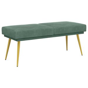 vidaXL Dubbel-lager b&auml;nk Havgr&ouml;n 120 x 45 x 46 cm Sammet