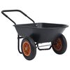 vidaXL Skottk&auml;rra svart och orange 78 L 100 kg