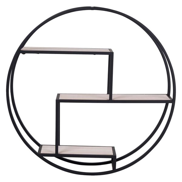 House Nordic V&auml;gghylla Isa rund svart och naturf&auml;rgad