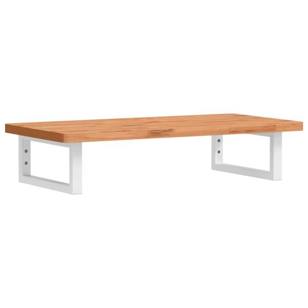 vidaXL V&auml;ggmonterad handfatshylla st&aring;l och massiv bok