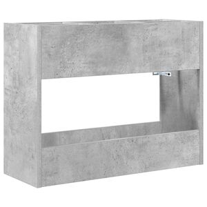 vidaXL F&ouml;rvaringskrok & St&auml;ll med lagring Betonggr&aring; 65 x 24 x 50 cm