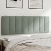 vidaXL Headboard Cushion "Hanko" Light Grey 120 cm Velvet
