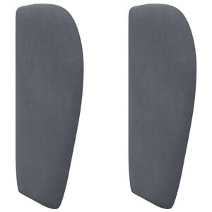 vidaXL S&auml;nggavel &Ouml;ra D&auml;mpad Gr&aring; 40 x 23 x 6 cm Sammet