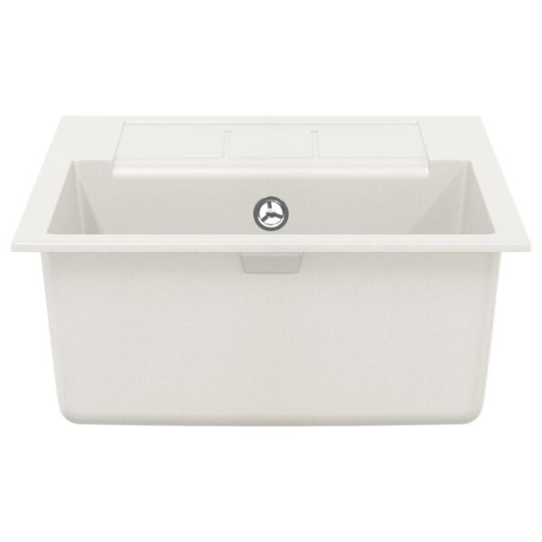 vidaXL Diskho Vit 620 x 500 mm 80% Kvarts och 20% Resin