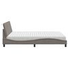 vidaXL Bed with Mattress "Hanko" Taupe 160x200 cm Fabric