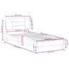 vidaXL Bed Frame with LED without Mattress "Hvar" Light Grey 90x200 cm Fabric