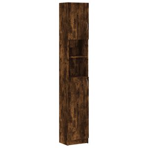 vidaXL Badrumssk&aring;p r&ouml;kf&auml;rgad ek 32x25,5x190 cm konstruerat tr&auml;