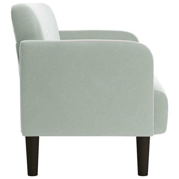 vidaXL Loveseat soffa ljusgr&aring; 109 cm sammet