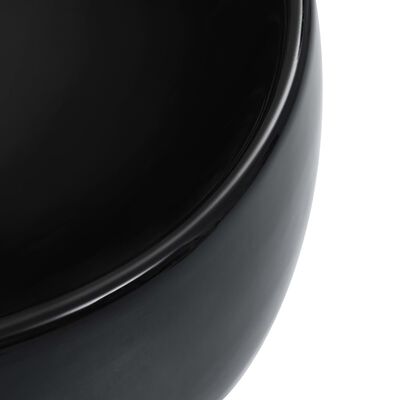 vidaXL Handfat 44,5x39,5x14,5 cm keramik svart