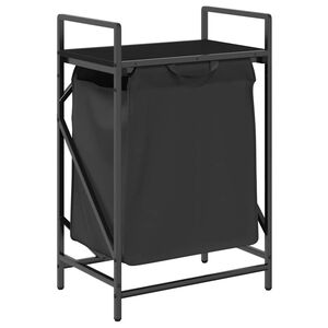 vidaXL Tv&auml;ttkorg 1 fack med hylla svart ek