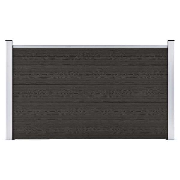 vidaXL Staketpanel WPC 180x105 cm svart
