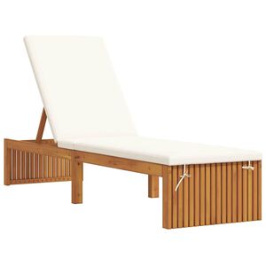 vidaXL Solstol Reclining Brun 200 x 55 x 94cm Massivt akaciaträ