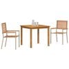 vidaXL Trädgårdsmöbelset 3 pcs Beige Poly rattan