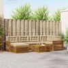 vidaXL Utomhussoffset med kudde 7 pcs Naturlig och Beige