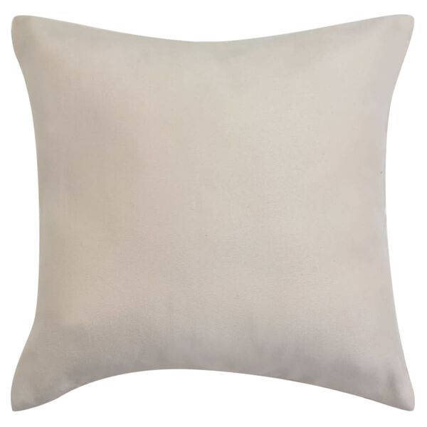 vidaXL Kudd&ouml;verdrag 4 st 50x50 cm mockaimitation polyester beige