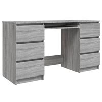 vidaXL Skrivbord grå sonoma 140x50x77 cm konstruerat trä
