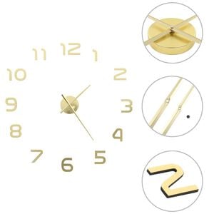 vidaXL V&auml;ggklocka 3D modern design 100 cm XXL guld