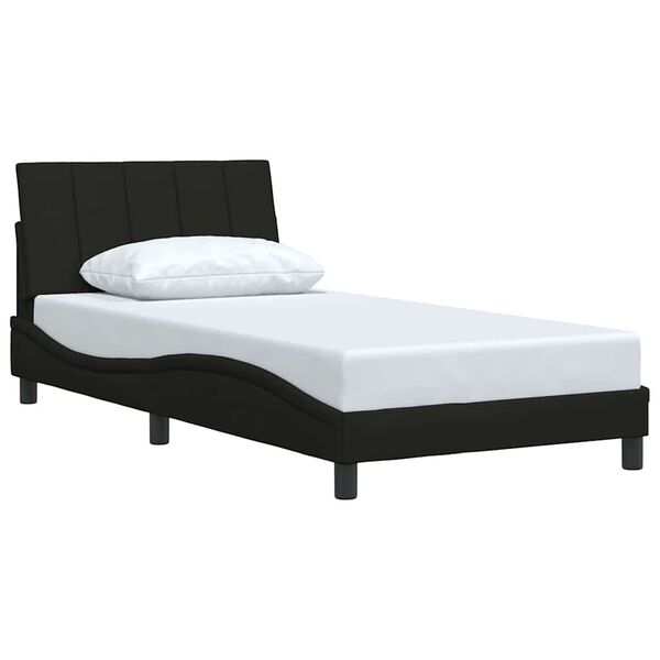 vidaXL Bed Frame without Mattress "Hanko" Black 100x200 cm Fabric