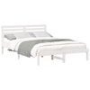 vidaXL S&auml;ngram med huvudgavel Vit 140 x 210 cm Massiv furu