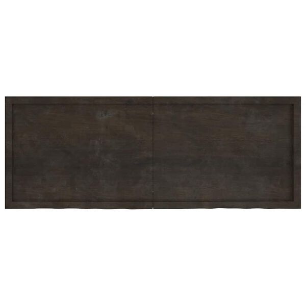 vidaXL V&auml;gghylla m&ouml;rkbrun 160x60x(2-6) cm behandlad massiv ek